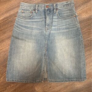 Madewell Blue Denim Midi Skirt